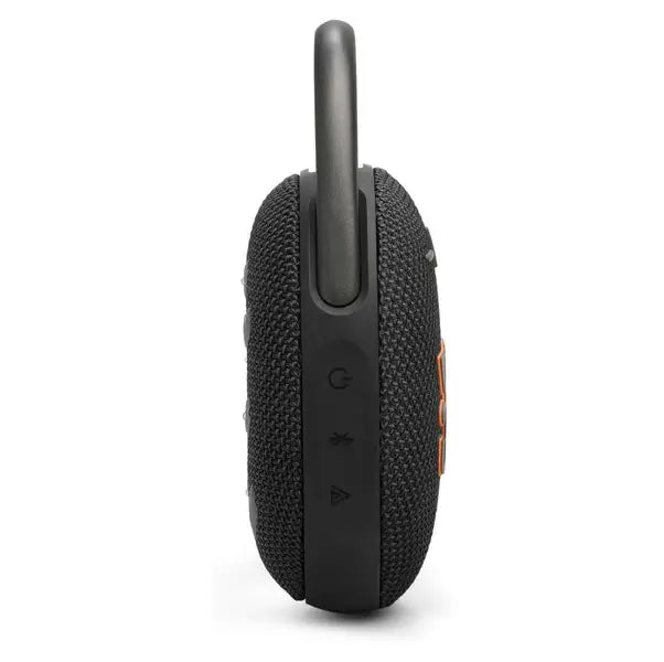 JBL Clip 5, Enceinte Bluetooth ultra-portable, mousqueton intégré, son JBL Pro, basses percutantes, 12 heures d'autonomie, fonction Playtime Boost, résistante à l'eau et à la poussière IP67, en noir