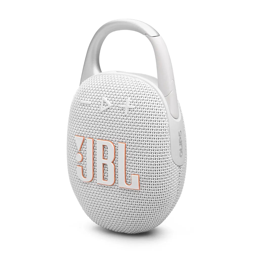 JBL Clip 5, Enceinte Bluetooth ultra-portable, mousqueton intégré, son JBL Pro, basses percutantes, 12 heures d'autonomie, fonction Playtime Boost, résistante à l'eau et à la poussière IP67, en noir