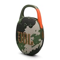 JBL Clip 5, Enceinte Bluetooth ultra-portable, mousqueton intégré, son JBL Pro, basses percutantes, 12 heures d'autonomie, fonction Playtime Boost, résistante à l'eau et à la poussière IP67, en noir